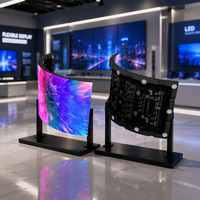 Offre spéciale rideau led flexible numérique panneau d'affichage intelligent écran incurvé couleur panneaux d'écran vidéo led pliables module souple