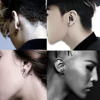 Boucles d'oreilles uniques personnalisées en argent sterling 925, style cyberpunk explosif de rue, accessoires noirs, armes à feu