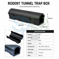 Station d'appât pour rongeurs, boîte d'appât pour rats, station d'appât pour souris en plastique robuste pour la lutte antiparasitaire intérieure et extérieure, contrôle des rongeurs