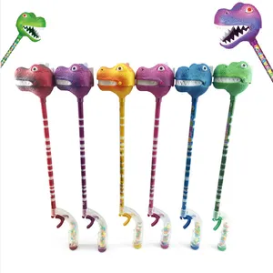 Electrical Big Mouth Dinosaur Toy Candy Grabber With Light and Sound Candy Toys Container