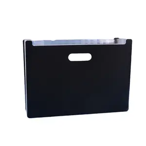 Colorful folder stationery Simple A4 Size Plastic Pockets Print Expanding With Handle Expanding File Folder