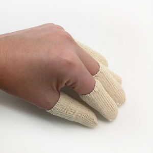 Natuurlijke Witte Katoen Vinger Babybedjes Met Elastische Voor Handen Vingertoppen Bescherming Anti-Slijtage One Size Elke Verpakking - Product Image 2