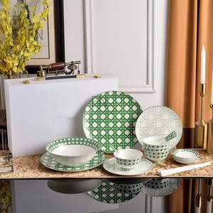 The Best-selling Blue and White <b>Ceramic</b> Tableware with Gift Box and logo <b>Dinner</b> Tableware <b>Set</b> for Family Hotel - Product Image 1