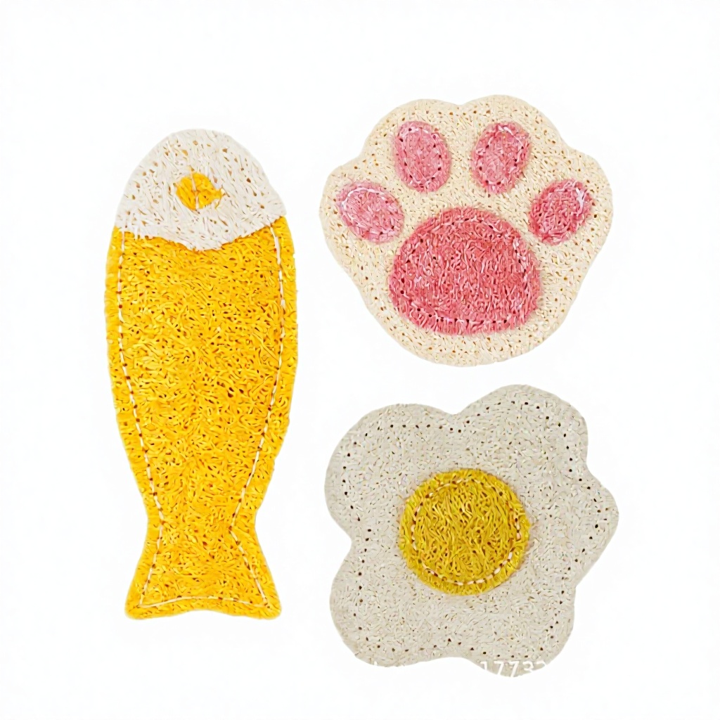 Cat toy set-cat claw fish yellow sunflower