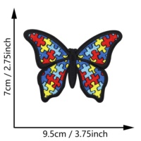 Soins du syndrome d'Asperger autisme broderie symbolique feutre thermocollant autisme ASD patchs pour sacs d'école et vêtements