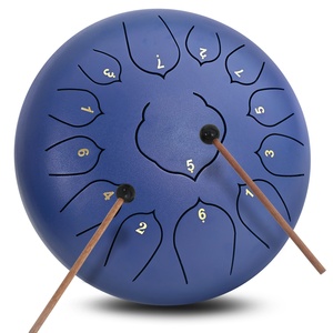 ÉXITO Venta al por mayor Acero Lengua Percusión Chakra Tambor Bolsa libre y mazos Azul <span class=keywords><strong>Handpan</strong></span> 13 Nota Acero Lengua Tambor - Product Image 1