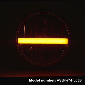 Faro Rotondo ASEND da 7 Pollici con Luce di Svolta <span class=keywords><strong>Bianca</strong></span> Ambra per <span class=keywords><strong>Porsche</strong></span> 928 S4 1987 e Accessori Land Rover Defender - Product Image 5