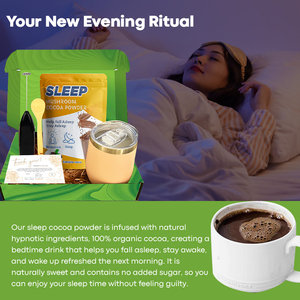 El polvo de cacao para dormir profundo contiene melatonina en polvo de cacao caliente Reishi L-teanina y Champiñón de achicoria en polvo café para ayudar a dormir - Product Image 3
