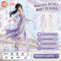Figurine de fille personnalisée HLL OEM ODM, finement peinte, mini personnage, décoration d'étagère, artisanat, finition de peinture détaillée, durable