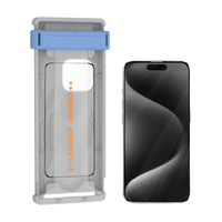 Colle complète pour iPhone 16Pro Max Protecteur d'écran en verre trempé sans poussière Film de protection facile à appliquer