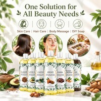 Huile naturelle de lin, d'avocat et de jojoba pressée à froid pour les cheveux secs et les soins du corps