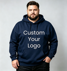 Sweat-shirt à capuche oversize pour homme, en molleton de coton polyester, design personnalisé, logo imprimé en sérigraphie sur le devant, style décontracté d'automne, OEM - Product Image 1