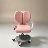 Chaise d'étude pour enfants à dossier double, réglable en hauteur, pivotante, avec repose-pieds, pour la maison, l'école, la chambre des étudiants