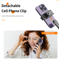 Perche à selfie télescopique pliable en alliage d'aluminium Q20s rotative à 360 degrés avec support de téléphone amovible et trépied à lumière d'appoint pour 10M