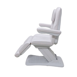 <span class=keywords><strong>Cama</strong></span> de Spa Moderna, Totalmente Blanca, Ajustable, con Control Eléctrico de Reclinación con Pedal, para Tratamientos Faciales/Pestañas y Masajes - Product Image 3