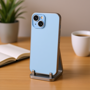 Carcasa Trasera con Soporte Metálico y Lente para iPhone 15 Azul Cielo - Product Image 3