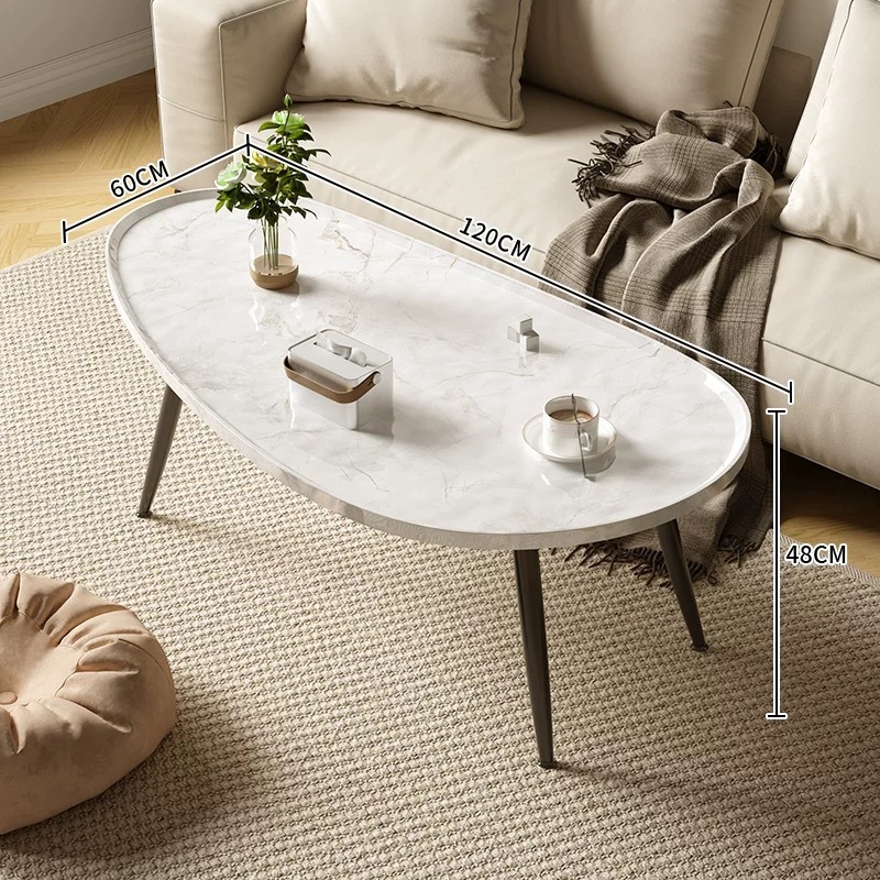 White stone pattern, 120*60*48CM [4C steel table legs]