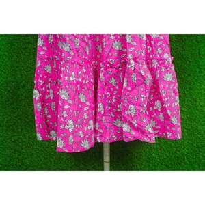 Hermosa Falda Rosa, Faldas de Algodón de Verano, Faldas Florales, Ropa Étnica, Falda Larga Maxi para Mujer, Talla Personalizada, Precio al por Mayor - Product Image 3