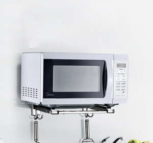 Estante de almacenamiento de acero inoxidable EE133 para <span class=keywords><strong>microondas</strong></span>, anaquel ajustable para horno de cocina, con gancho plegable y telescópico - Product Image 1