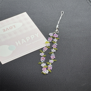 Cinturino per cellulare Chic da <span class=keywords><strong>donna</strong></span> con perline a farfalla con perline e perline per <span class=keywords><strong>telefono</strong></span> in acrilico custodia per <span class=keywords><strong>telefono</strong></span> con catena Chic - Product Image 1