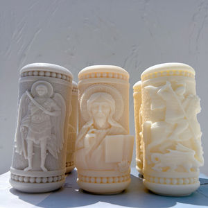 Molde de Silicona para Vela de Santo con Seis Diseños, Molde para Vela Cilíndrica de Estatua Católica, Escultura de Cera de Soja, Figura de Decoración para el Hogar, Arte para el Hogar - Product Image 6