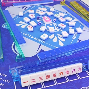 <span class=keywords><strong>Jeu</strong></span> de Mahjong Américain Pliable Personnalisé à 4 Couches avec Tuiles en Acrylique et 160 Cartes – <span class=keywords><strong>Jeu</strong></span> de Luxe Élégant pour Adultes – Idée Cadeau Personnalisée - Product Image 5