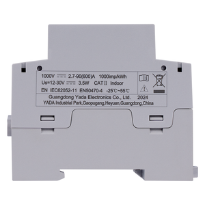 Compteur d'énergie YADA MID intelligent, affichage LCD kWh, rail DIN, port RS485, protocole MODBUS-RTU, haute précision 0,5, courant continu - Product Image 3