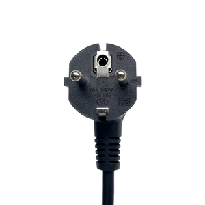 Schuko <b>Power</b> Cord Stripped End Pigtail 16A 250V VDE CEE 7/7 European Plug to Open Wire <b>Power</b> <b>Cable</b> for Industrial Equipment - Product Image 1