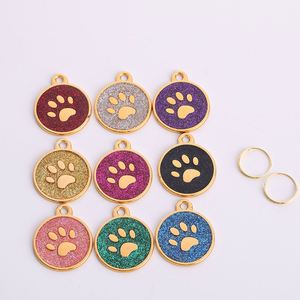 Plaque d'identification personnalisée pour chien avec empreinte de patte, gravée au laser, style dessin animé, accessoire élégant pour collier de chien, ornement pour animal de compagnie - Product Image 6