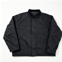 Veste décontractée d'hiver pour homme en toile colorée avec broderies et patchwork, fermeture éclair, col en velours côtelé délavé, doublée, personnalisable
