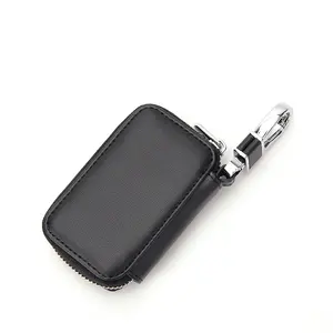 New Fashion Premium Genuine Leather Car Key Holder Bag Keychain Case Wallet With Zipper Closure Car Key Case Bag Cover