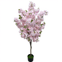 Pohon Sakura Dekoratif Pernikahan Grosir Bunga Buatan Sentuhan Realistis Warna Pink Putih