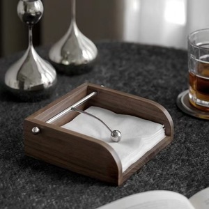 Boîtes à mouchoirs pour restaurants et hôtels, sur mesure et en gros, boîtes carrées en acajou, boîtes à serviettes en bois massif, et articles de luxe légers. - Product Image 4