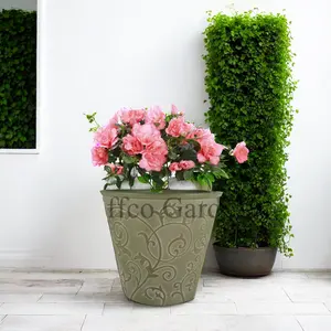 Coffco Arabesque ronde vigne pot de fleurs jardinière fournitures de jardin, pour intérieur et extérieur jardin maison plantes