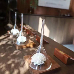 Perfume Fragrância Óleo Essencial Tester Flores Perfume Cheiro Funil Display Dispositivo Garrafa com Base De Madeira - Product Image 1