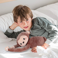 Vente en gros de singe en peluche magnétique à bras longs jouets d'animaux suspendus décor de poupée en peluche pour les tout-petits jouets de singe brun réalistes de 16 pouces