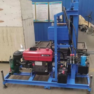 120 metri di profondità tipo impianto di perforazione piccolo idraulico Diesel ripiegato acqua di perforazione per pozzi macchina con avviamento elettrico - Product Image 6