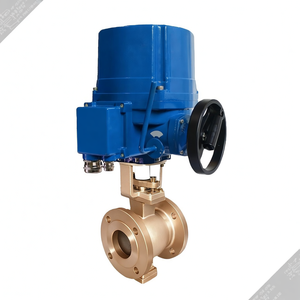 Vanne à bille électrique antidéflagrante HK60Q-EX-V, vanne à bille motorisée à bride en acier inoxydable - Product Image 1