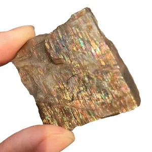 Wholesale rare Natural Rough Sun stone Metro Shower rainbow Crystal Gemstone raw Sunstones