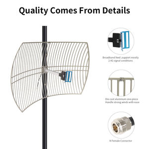 Antena parabólica de rejilla direccional de alta ganancia de 24DBI para exteriores de 2km, antena WiFi de largo alcance de 2,4 Ghz, antena de comunicación de 2km - Product Image 4