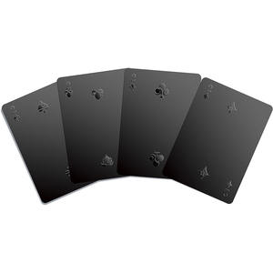 उपहार बॉक्स प्लास्टिक सामग्री अनुकूलन योग्य लोगो के साथ पेशेवर कस्टम मुद्रित ब्लैक गोल्ड फ़ॉइल पोकर प्लेइंग कार्ड - Product Image 3