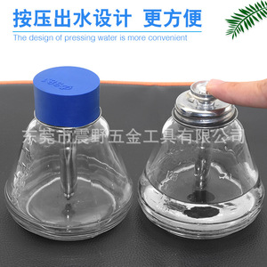 Botella de vidrio para alcohol de 180 ml, transfronteriza, con plataforma de alta impermeabilidad, botella de líquido con pulsador de lavado, botella de licor blanca - Product Image 2