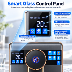 Distributeur d'eau hydrogénée de comptoir 4000PPB avec entrée d'eau RO, chauffage instantané et purificateur d'eau à commande tactile intelligente - Product Image 5