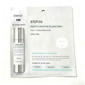 Masque facial en feuille de <span class=keywords><strong>collagène</strong></span> à base de peptides de cellules souches, marque privée, <span class=keywords><strong>pour</strong></span> micro-aiguilletage et <span class=keywords><strong>traitement</strong></span> de l'acné - Product Image 1