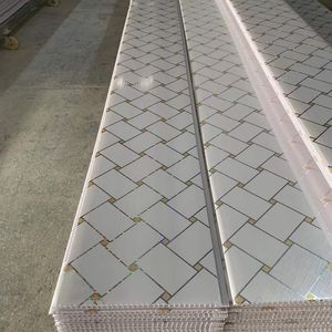 Panel <span class=keywords><strong>de</strong></span> techo <span class=keywords><strong>de</strong></span> <span class=keywords><strong>PVC</strong></span> brillante blanco puro <span class=keywords><strong>de</strong></span> 595 cm, lámina <span class=keywords><strong>de</strong></span> estampado en caliente <span class=keywords><strong>de</strong></span> 25 cm x 30 cm, <span class=keywords><strong>color</strong></span> <span class=keywords><strong>madera</strong></span>, impermeable, para interiores. - Product Image 5