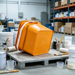 Seau à peinture carré en plastique avec couvercle et poignée en plastique, qualité alimentaire, pour le stockage de revêtements, de produits chimiques et de colle - Product Image 5