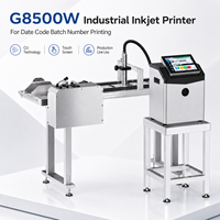 Imprimante CIJ à encre pigmentée G8500W, machine de codage à petits caractères à nettoyage automatique intelligent pour pièces automobiles et emballages foncés