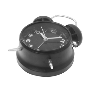 Đồng Hồ Báo Thức 6 Inch Mạ Bạc, Đồng Hồ Bàn Kiểu Cổ Điển Màu Đen Có CHUÔNG ĐÔI Bằng Kim Loại Màu Đen - Product Image 6