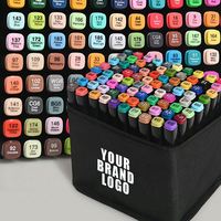 Ensemble de 24 à 262 marqueurs à alcool double pointe colorés, stylos à double embout, marqueurs à alcool huileux avec logo personnalisé