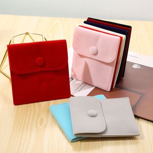 Personalized Velvet Jewelry Pouches - Custom Logo Snap Button Gift <b>Bags</b> for Necklaces, Rings & More - Product Image 4